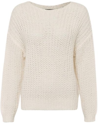 Zero Sweatshirt Pullover, Bright Cream Melange - Natur