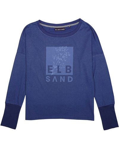 Elbsand Longsleeve Shirt IRPA Langarmshirt mit Raglanärmel und Logo (1-tlg) - Blau