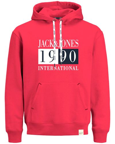 Jack & Jones Hoodie Kapuzensweatshirt International Hoody mit Kapuze - Pink