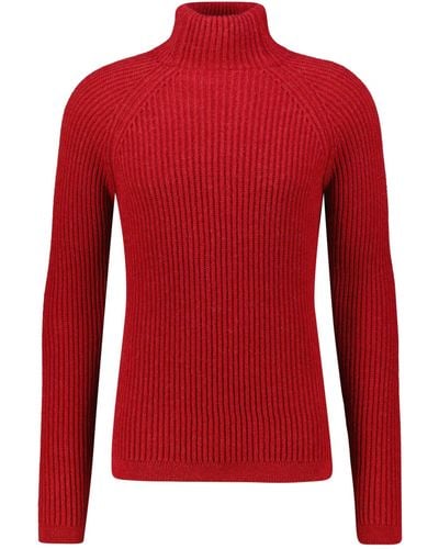 DRYKORN Strickpullover ARVID mit Wolle Regular Fit (1-tlg) - Rot