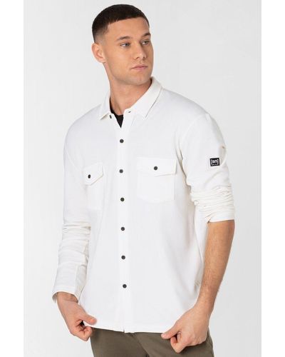 Super.natural Langarmhemd Hemd M ADVENTURE SHIRT sportlicher Merino-Materialmix - Weiß