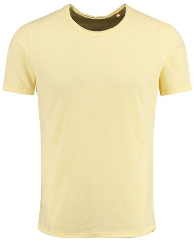 Key Largo T-Shirt Bread vintage Look uni Basic T00621 Rundhalsauschnitt unifarben kurzarm slim fit - Gelb