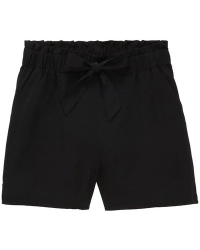 Tom Tailor Stoffhose Coloured Paper bag shorts, deep black - Schwarz