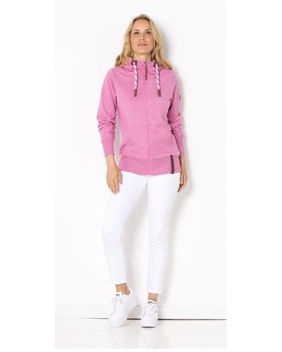 SER Sweatshirt Sweatjacke, Kapuze W9900301S, auch in groß Größen - Pink