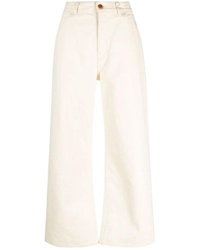 Chloé Jeans anchos de tiro bajo - Blanco