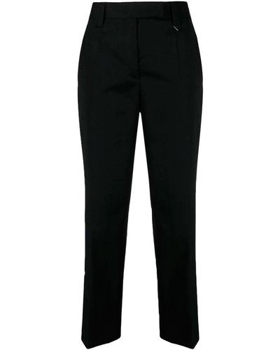 Prada Pantalones cropped con logo - Negro
