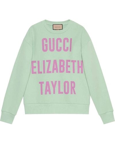 Gucci Sudadera de algodón " Elizabeth Taylor" - Verde