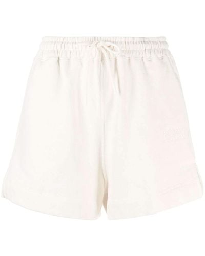 Ganni Shorts con cordón - Blanco