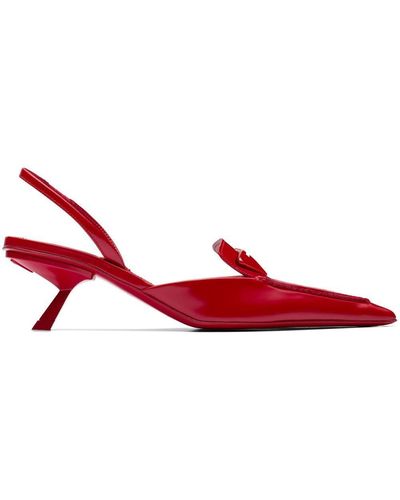 Prada Zapatos de tacón con tira trasera - Rojo