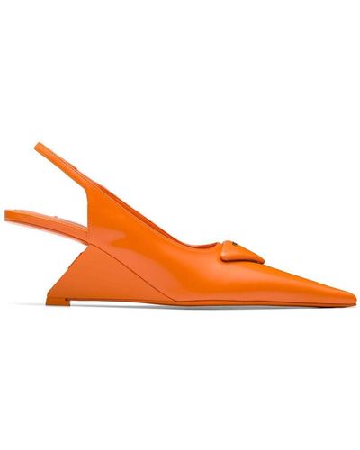 Prada Zapatos con tacón de 70mm - Naranja