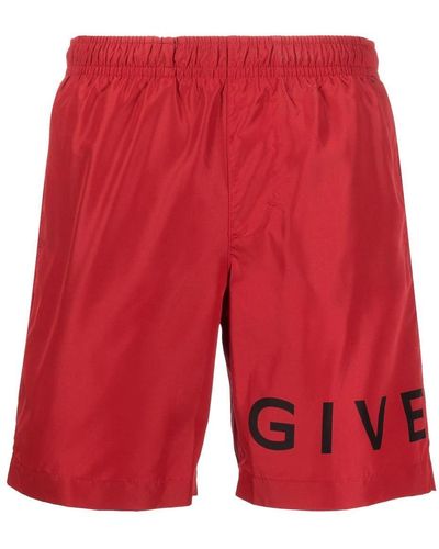 Givenchy Bañador con logo estampado - Rojo
