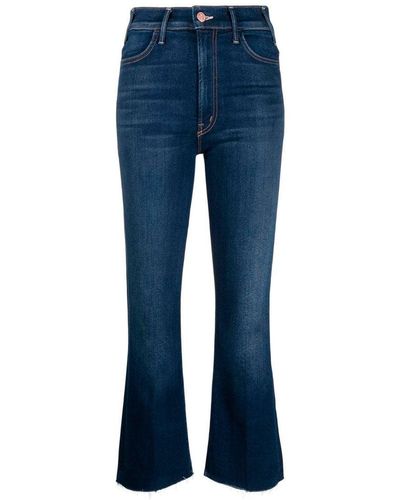 Mother Jeans Ankle Fray - Azul