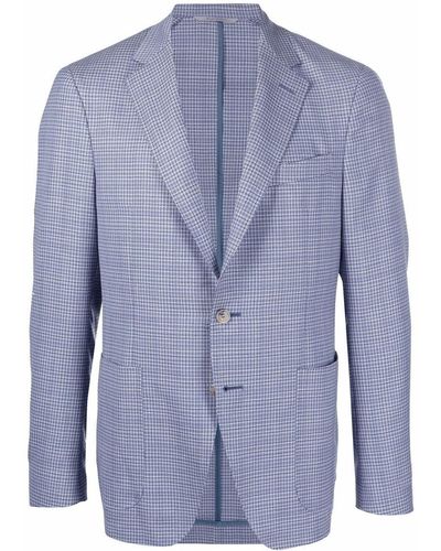 Canali Blazer ajustado con botones - Azul