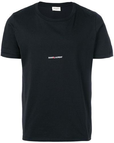 Saint Laurent Camiseta con logo - Negro