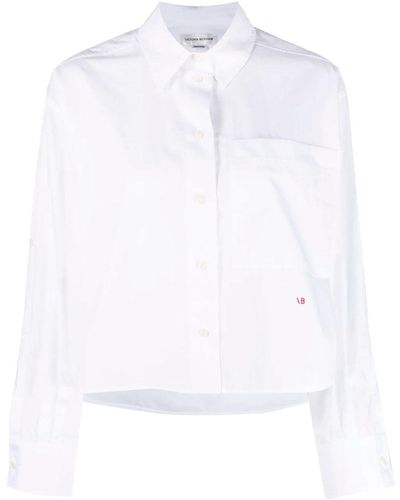 Victoria Beckham Camisa corta abotonada - Blanco