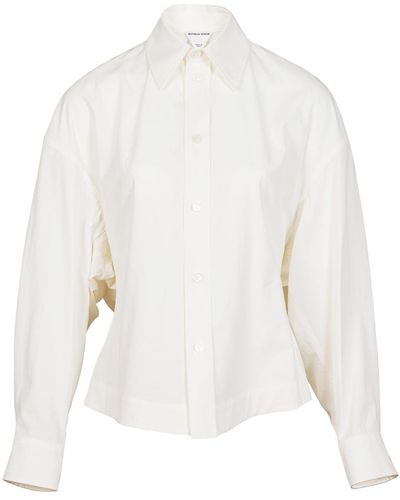 Bottega Veneta Camisa de algodón compacto - Blanco