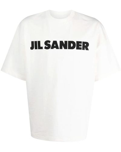 Jil Sander Camiseta con logo estampado - Blanco