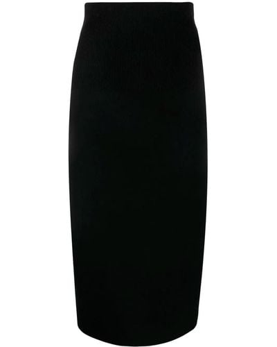Victoria Beckham Falda midi de tubo - Negro