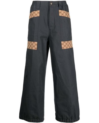 Gucci Pantalones con monograma - Azul