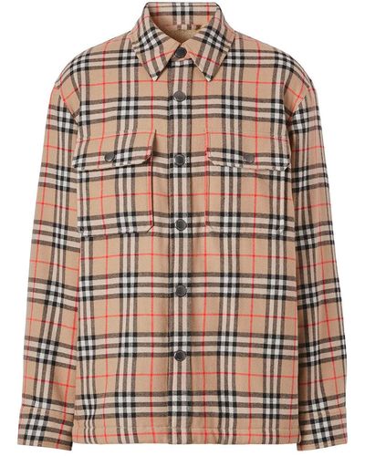 Burberry Sobrecamisa Calmore de cuadros Vintage - Marrón