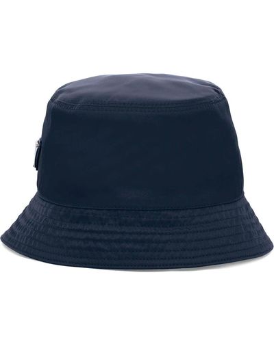 Prada Sombrero de pescador con placa del logo - Azul
