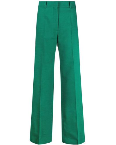 Valentino Pantalones anchos de talle alto - Verde