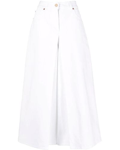 Valentino Jeans culotte en denim rígido blanco