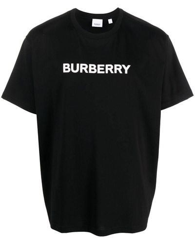 Burberry Camiseta Logo Algodón - Negro