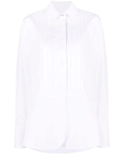 Jil Sander Camisa de manga larga con cierre de botones - Blanco