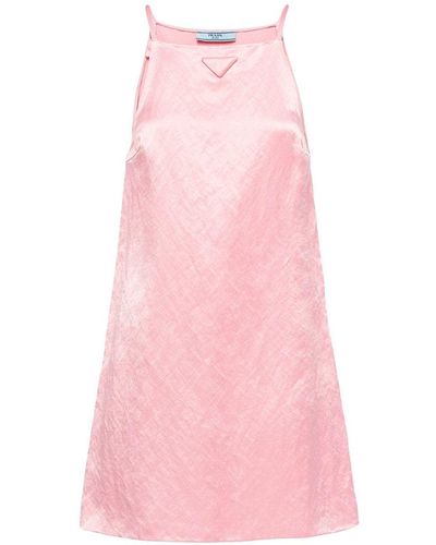 Prada Vestido mini satinado - Rosa
