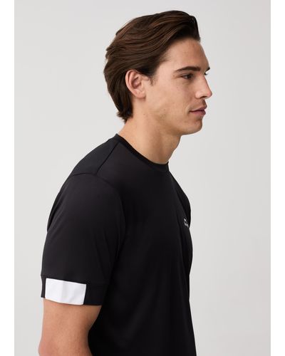 Slazenger 1881 T-Shirt Tennis Quick Dry Con Stampa , Uomo, , Taglia - Nero