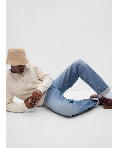 Gap Jeans Straight Fit A Vita Media, Uomo, , Taglia - Blu