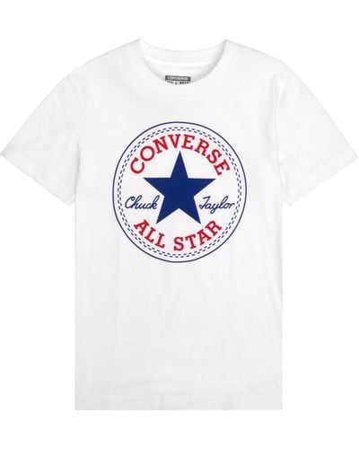Converse T-Shirt Con Stampa Logo Chuck Patch, , , Taglia - Bianco