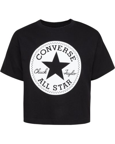 Converse T-Shirt Boxy Fit Con Stampa Logo Chuck Patch, , , Taglia - Nero