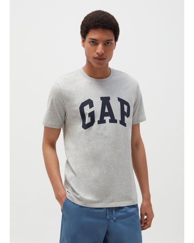 Gap T-shirt girocollo con stampa logo - Grigio