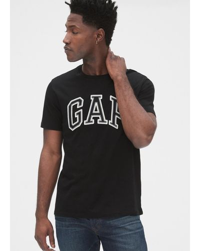Gap T-shirt in cotone con ricamo logo - Nero