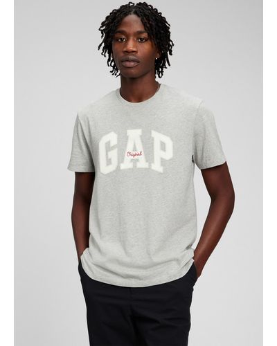 Gap T-shirt in cotone con stampa logo - Bianco