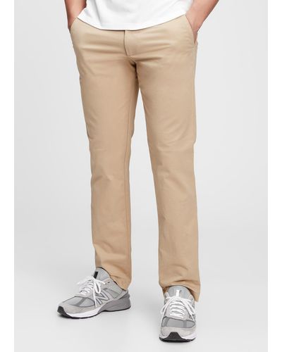 Gap , Pantaloni Chino Straight Fit In Cotone Stretch, , Beige, Taglia: 28X30 - Neutro