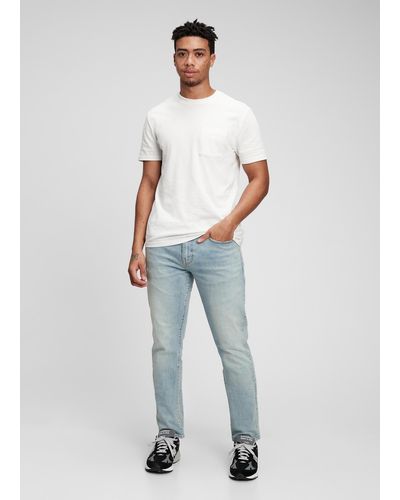 Gap Jeans slim fit con scoloriture - Blu