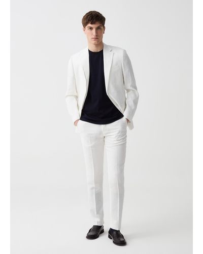 OVS Ovs , Pantalone Slim Fit - Bianco