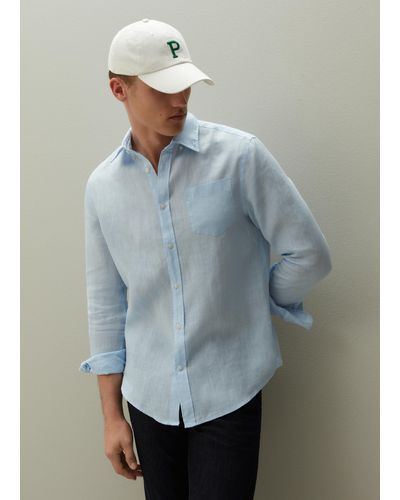 Piombo Camicia Regular Fit - Blu