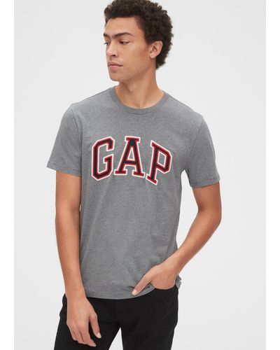 Gap T-shirt in cotone con ricamo logo - Grigio