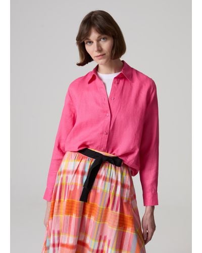 Piombo Camicia Relaxed Fit - Rosa