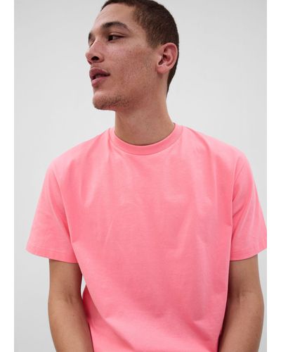 Gap T-shirt Girocollo In Cotone - Rosa