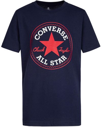 Converse T-Shirt Con Stampa Logo Chuck Patch, , , Taglia - Blu