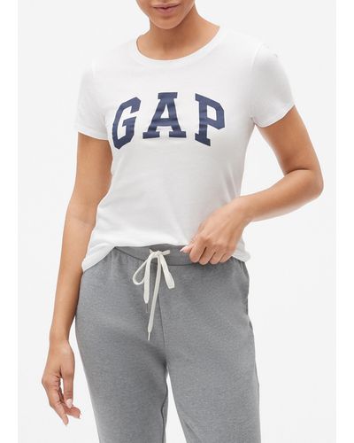 Gap T-shirt in cotone con stampa logo - Grigio
