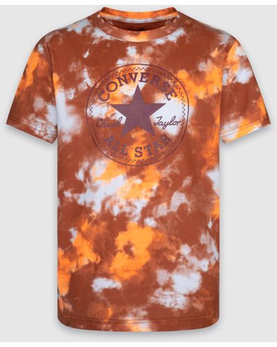 Converse T-Shirt Con Stampa Tie Dye, , , Taglia - Arancione
