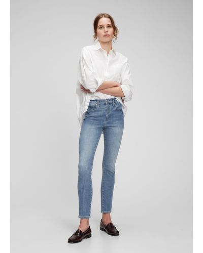 Gap Jeans skinny fit stretch con scoloriture - Blu