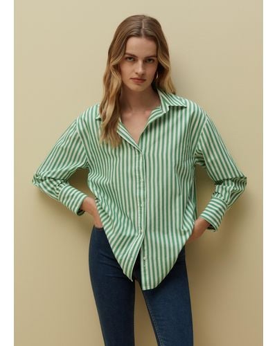 Piombo Camicia Oversize - Verde