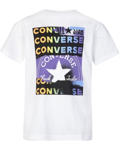 Converse T-Shirt Con Stampa Logo Chuck, , , Taglia - Bianco
